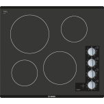 Bosch NEM5466UC 500 Series 24" 4 BRNR Knob Control Electric Cktp, Black