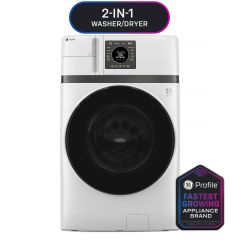 GE Profile PFQ83HSSWWW 27 Inch Combination Washer Electric Dryer