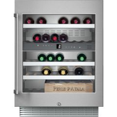 Gaggenau 400 Series RW404761 24 Inch Under Counter Dual Zone Wine Cooler with 34 Bottle Capacity, 5 Extendable Bottle Trays, LED Lighting, Digital Electronic Control, 41°F to 64°F Temperature Range, Soft Closing System (Open Box)
