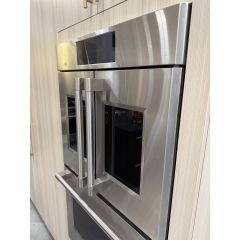 Monogram Statement Series ZTDX1FPSNSS 30 Inch Double Convection Smart Electric Wall Oven with 10 Cu. Ft. Total Capacity, True European Convection, Self-Clean, Steam Clean Option, Keep Warm Mode, No-Preheat Mode, Air Frying Mode (Open Box)