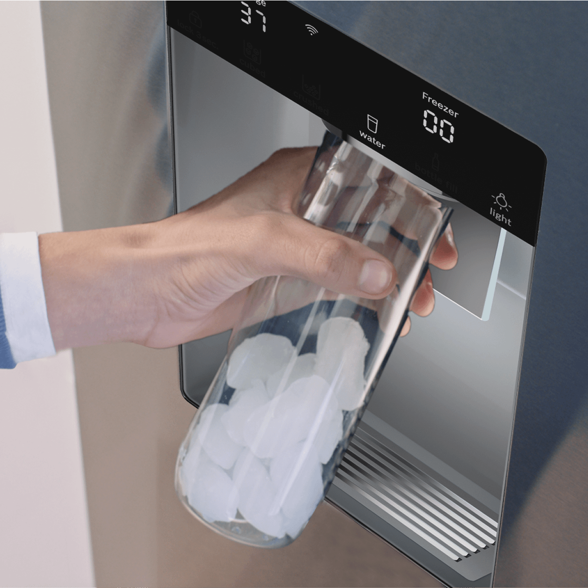 Industry's fastest refrigerator ice maker*