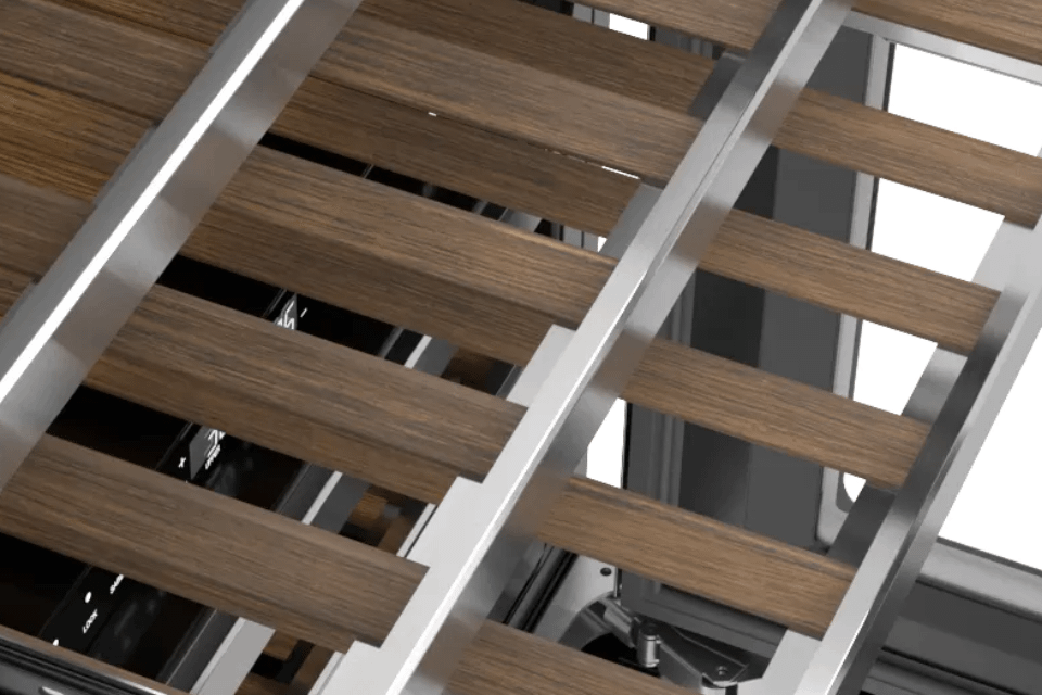 Wenge wood dowels cradle each bottle
