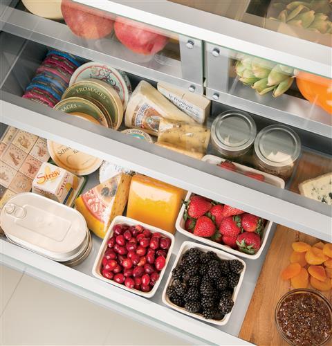 Precision glass-front produce and deli drawers