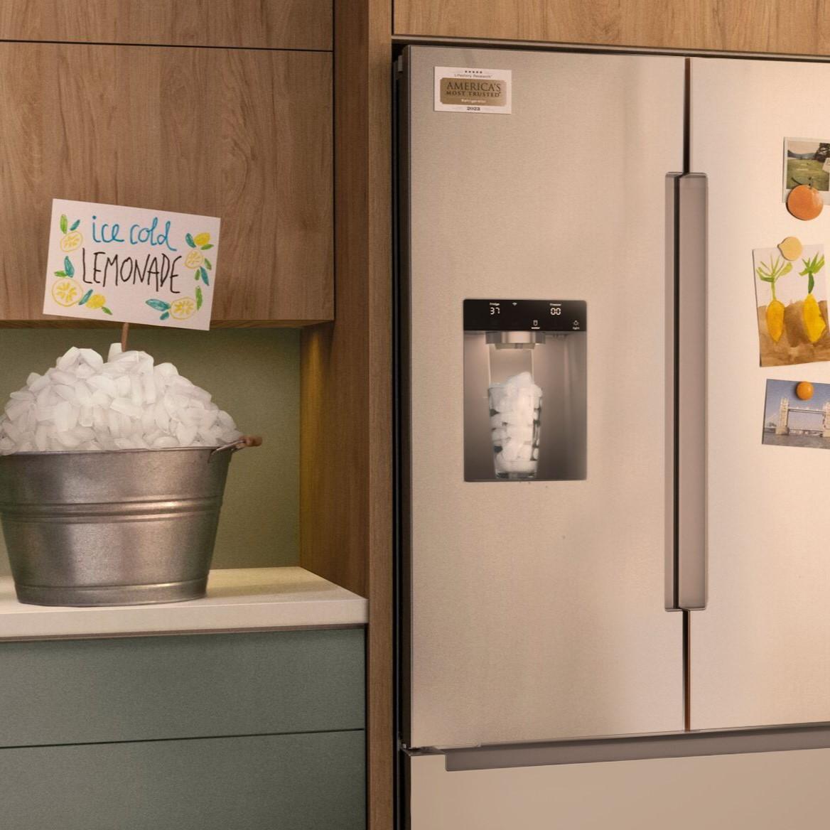 Industry's fastest refrigerator ice maker in its' class*