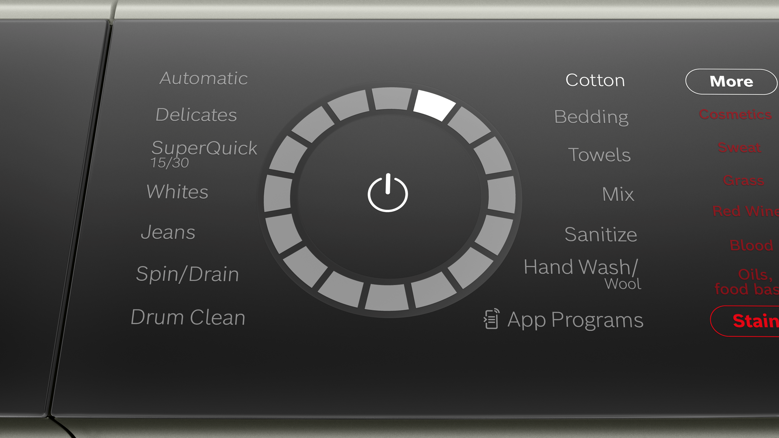 Easy Selection Touch Control Panel