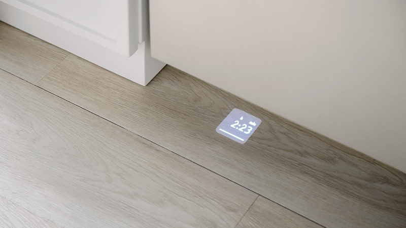 Time Remaining PowerBeam(R) countdown on floor