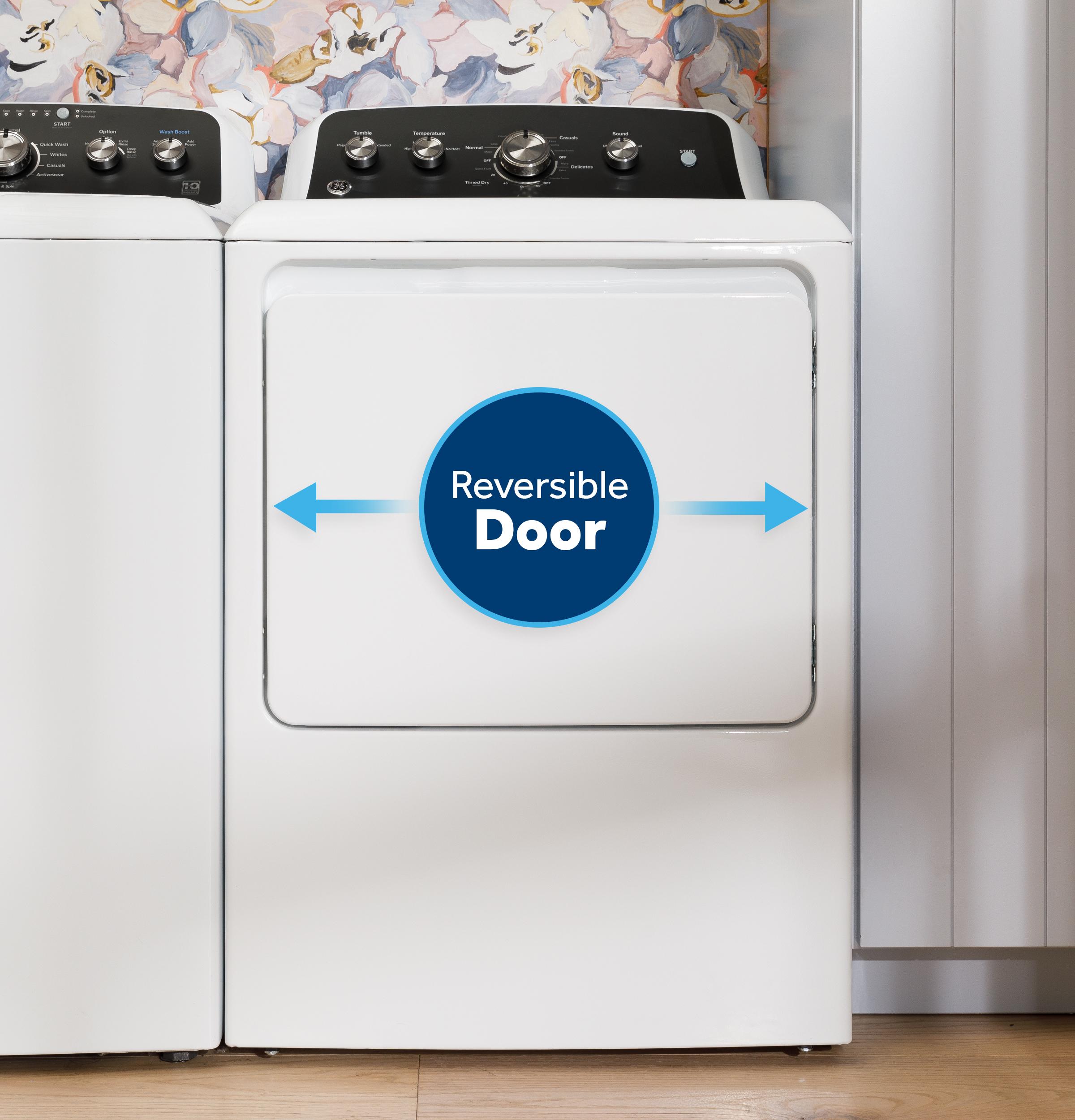 Reversible Dryer Door