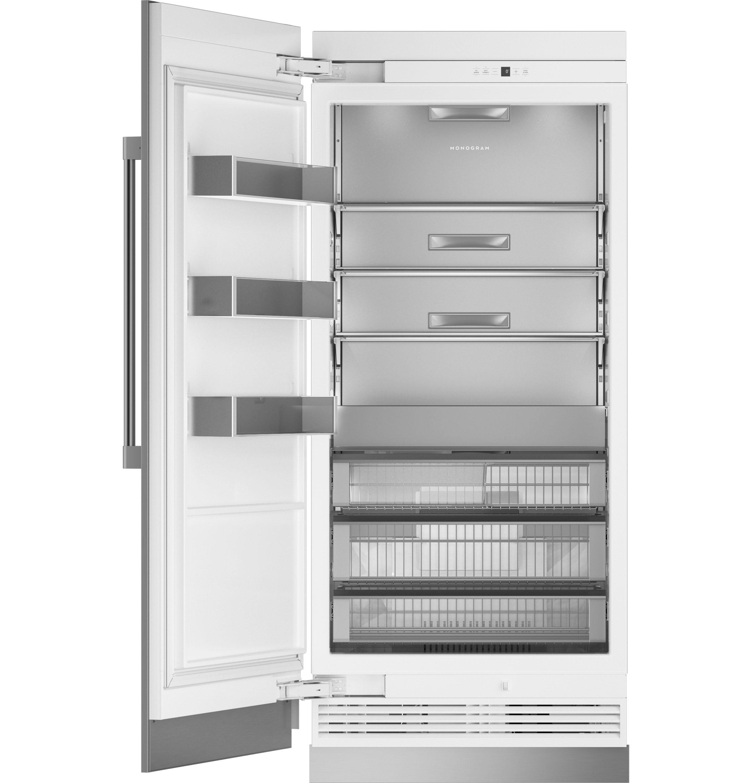 Finely crafted, adjustable aluminum door bins with glass accents