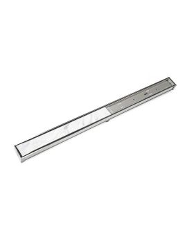 Infinity Drain S-TIF 65 40 Inch Tile Insert Frame Site Sizable Modify Length and Locate Outlet Placement On Site Satin Stainless Complete Kit S-TIFAS6540SB