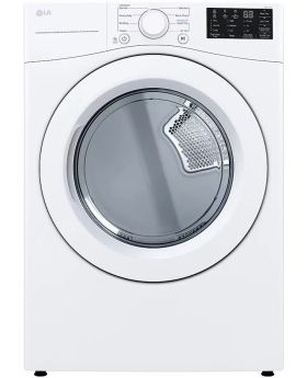 LG 27 Inch Gas Dryer with 7.4 Cu. Ft. Capacity, 8 Dry Program, Dial-A-Cycle®, Wrinkle Care Option, Control Lock, and Speed Dry: White DLG3471W