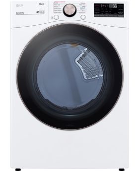 LG DLGX4001W 27 Inch Gas Smart Dryer with 7.4 Cu. Ft. Capacity, 12 Dryer Programs, Sensor Dry, Steam, Wrinkle Care, Dial-A-Cycle  White