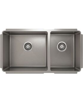 Julien ProINOX 60/40 Kitchen Sink in Stainless Steel 33"X18"X10" IH75-UR-331810