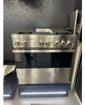 JennAir NOIR JDRP536HM 36 Inch Smart Dual Fuel Professional Range with 4 Sealed Burners, 5.1 cu. ft. Oven Capacity, WiFi, Smart Integration, Chrome-Infused Griddle, CustomClean™, Cinematic Lighting, JennAir® Culinary Center, Dual-Fan True Convection (Ope