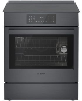 Bosch HII8047U 800 Series Induction Slide-in Range 30" Black Stainless Steel HII8047U