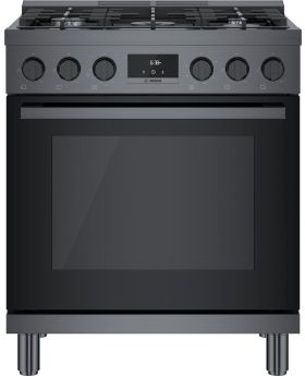 Bosch HGS8045UC 800 Series Gas Freestanding Range 30" Black Stainless Steel HGS8045UC