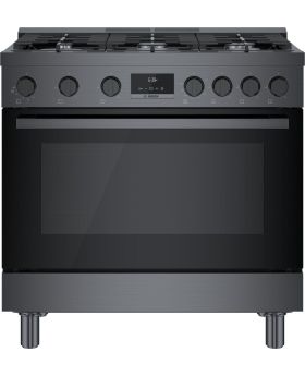 Bosch HGS8645UC 800 Series Gas Freestanding Range 36" Black Stainless Steel HGS8645UC