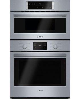 Bosch HBL57M52UC 500 Series, 30" Combo, Upper: Microwave, Lower: EU Conv, Knob Control