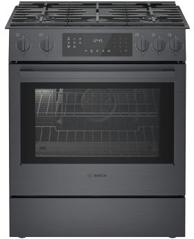 Bosch HGI8046UC 800 Series Gas Slide-in Range 30" Black Stainless Steel HGI8046UC