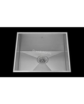 Mila 17 Inch True Flush Mount Sink Model Featuring Lower Profile Rims Stainless Steel MPOFS-652SB 