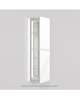 Robern PL Series 15-1/4" X 30" X 4" Flat Top Cabinet With Polished Edge, Reversible Hinged Black Interior Medicine Cabinet PLM1630B