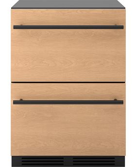 Zephyr Preserv 24 Inch Panel Ready Dual Zone Under Counter Refrigerator with Drawers PRRD24C2AP (Panel Sold Seperately)