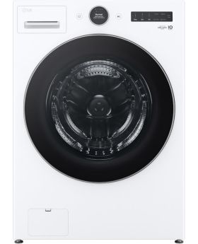 LG 27 Inch Smart Front Load Washer with 4.5 cu. ft. Capacity, TurboWash® 360°, Digital Dial Control, LCD Display, AI DD®, Allergiene® Cycle, Cold Wash Technology, LG ThinQ®, NeveRust® Drum, and ENERGY STAR Certified: White WM5500HWA