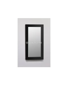 Robern 15" X30" x 4" Decorative Framed Cabinet Black Glass DC1630D4MGSN20