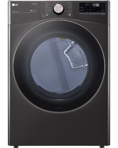 LG 27 Inch Gas Smart Dryer with 7.4 Cu. Ft. Capacity, 12 Dryer Programs, Sensor Dry Black Stainless Steel DLGX4001B