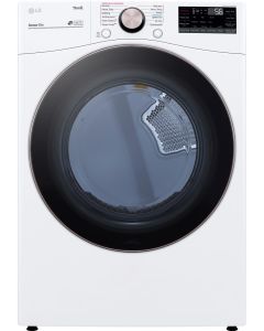 LG DLGX4001W 27 Inch Gas Smart Dryer with 7.4 Cu. Ft. Capacity, 12 Dryer Programs, Sensor Dry, Steam, Wrinkle Care, Dial-A-Cycle  White