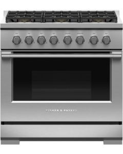 Fisher & Paykel Series 7 Professional Series RGV3366N 36 Inch Freestanding Professional Gas Range with 6 Sealed Burners, 5.3 Cu. Ft. RGV3366N