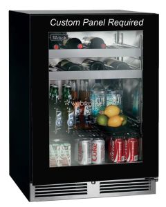 Perlick C-Series 24 Inch Built-In Undercounter Beverage Center with 16 Wine Bottle Capacity, 5.2 cu. ft. Capacity, 2 Wine Racks, 1 Pull-Out Shelf, Digital Control Panel and Zero Clearance Door Hinge: Panel Ready-Glass, Right Hinge Door Swing HC24BB-4-4R