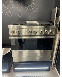 JennAir NOIR JDRP536HM 36 Inch Smart Dual Fuel Professional Range with 4 Sealed Burners, 5.1 cu. ft. Oven Capacity, WiFi, Smart Integration, Chrome-Infused Griddle, CustomClean™, Cinematic Lighting, JennAir® Culinary Center, Dual-Fan True Convection (Ope