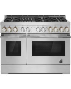 JennAir Rise 48 Inch Freestanding Professional Gas Smart Range with 6 Sealed Burners, Double Oven, 6.3 Cu. Ft JGRP648HL