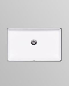 ICERA White KARO Undermount Lavatory, 20" ADA-compliant, Three Hole Overflow