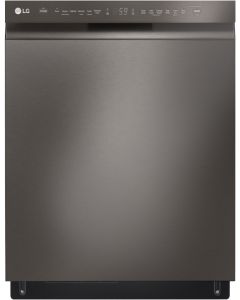 LG 24 Inch Full Console Dishwasher with 15 Place Settings, Front Controls, EasyRack Plus, 3rd Rack, Dynamic Dry 48 dBA Black Stainless LDFN4542D
