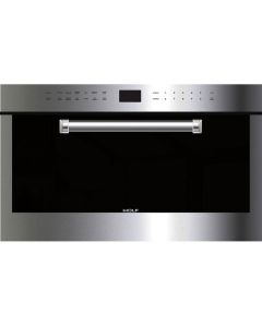 Wolf E Series 30 Inch Built-in Microwave Oven with 1.8 cu. ft. Capacity, 950 Cooking Watts, 10 Cooking Programs, Sensor Cook, Gourmet Mode, Keep Warm Mode, Quick Start Controls Professional Handle MDD30PE/S/PH