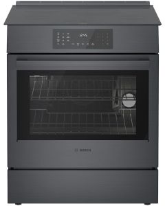 Bosch HII8047U 800 Series Induction Slide-in Range 30" Black Stainless Steel HII8047U