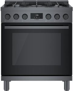 Bosch HGS8045UC 800 Series Gas Freestanding Range 30" Black Stainless Steel HGS8045UC