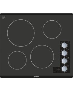 Bosch NEM5466UC 500 Series 24" 4 BRNR Knob Control Electric Cktp, Black