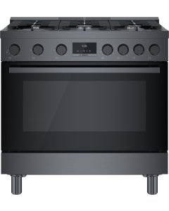 Bosch HGS8645UC 800 Series Gas Freestanding Range 36" Black Stainless Steel HGS8645UC
