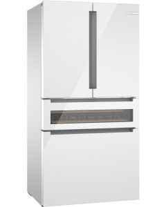 Bosch B36CL81ENW 800 Series French Door Bottom Mount Refrigerator, Glass door 36" White B36CL81ENW