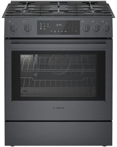 Bosch HGI8046UC 800 Series Gas Slide-in Range 30" Black Stainless Steel HGI8046UC