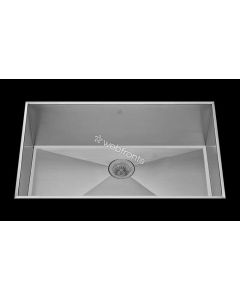 Mila 32" X 17.5" X 10" Stainless Steel Truse Flush Mount Kitchen Sink Featuring Low Profile Rims MLFS-656SB 