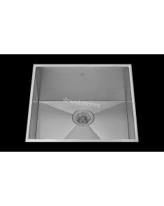 Mila 17 Inch True Flush Mount Sink Model Featuring Lower Profile Rims Stainless Steel MPOFS-652SB 
