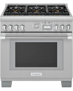 Thermador Pro Grand Professional Series 36 Inch Freestanding Gas Smart Range with 6 Sealed Burners, 5.7 cu. ft. Oven Capacity, Convection Oven, Seal Clean Extra High Star Burners PRG366WG