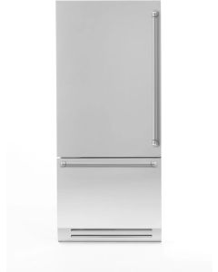 Bertazzoni REF36PIXL 36 Inch Built-In Bottom Freezer Refrigerator with FlexMode, Digital Interface, Ice Maker, Interior LED Lighting, Open Door Alarm, Sabbath Mode and 17.7 cu. ft. Capacity: Left Hinge