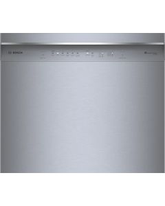 Bosch 300 Series 24 Inch Full Console Built-In Smart Dishwasher with 16 Place Setting Capacity, 8 Wash Cycles, Standard 3rd Rack, 46 dBA, and PrecisionWash: Stainless Steel SHE53C85N