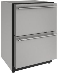 U-Line U2224DWRS00A 24 Inch Refrigerator Drawers with 4.9 Cu. Ft. Capacity, Stainless Steel Interior, Digital Touchpad, Convection Cooling System, LED Lighting, (Open Box(