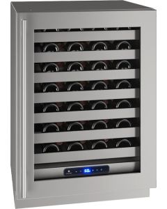 U-Line 5 Class 24 Inch Full Depth Cooler with Lock, Digital Touch Pad, 5.2 cu. ft, Stainless Steel Glass Door Right Hinge UHWC524-SG41A (NEW)