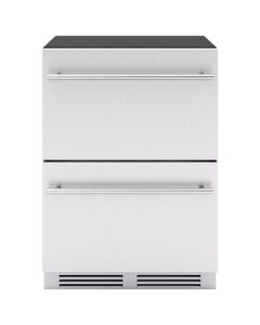 Zephyr Presrv 24-Inch Single Zone Under Counter Refrigerator with Drawers in Stainless Steel PRRD24C1AS